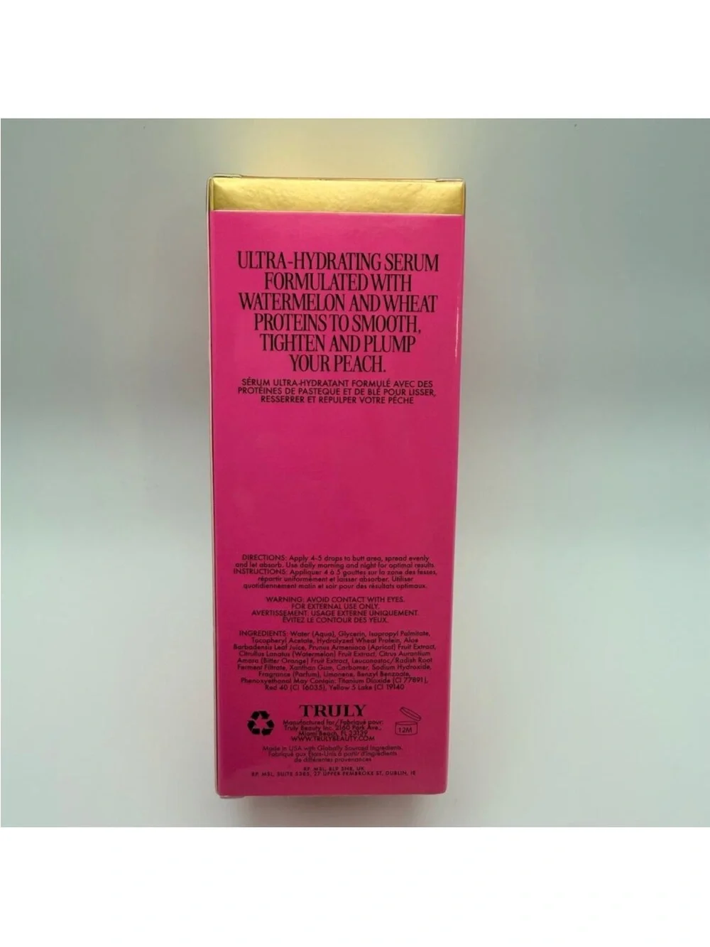 Truly Buns of Glowry Tightening Body Serum 3.1 oz New Sealed